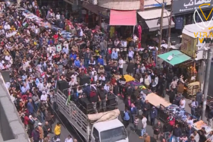 تظاهرات في الأردن تنديدًا بالهجمات الإسرائيلية وتضامنًا مع غزة