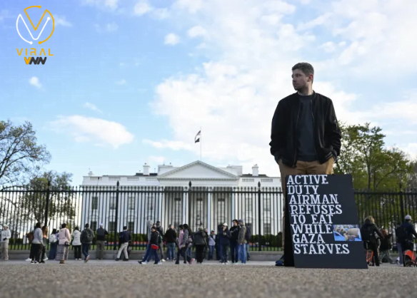 طيار أمريكي يستمر في إضرابه عن الطعام للتنديد بالتصعيد العسكري في غزة