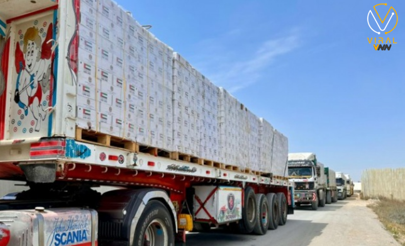 دخول 392 شاحنة محملة بالطعام إلى القطاع هذا الشهر