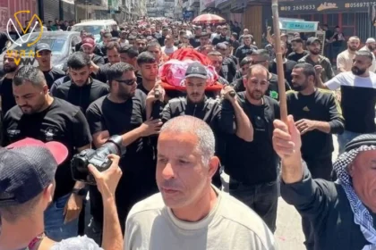 مراسم تشييع لثلاثة شهداء في طولكرم
