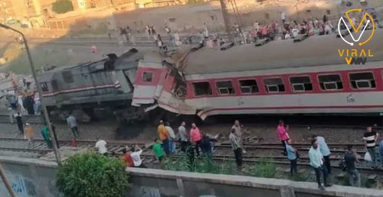 تصادم مروع بين قطارين في الزقازيق والإسعاف يتدخل بسرعة كبيرة