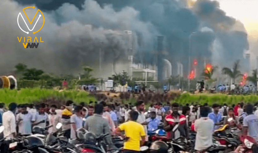 حريق هائل في مستودع كيماويات بالهند