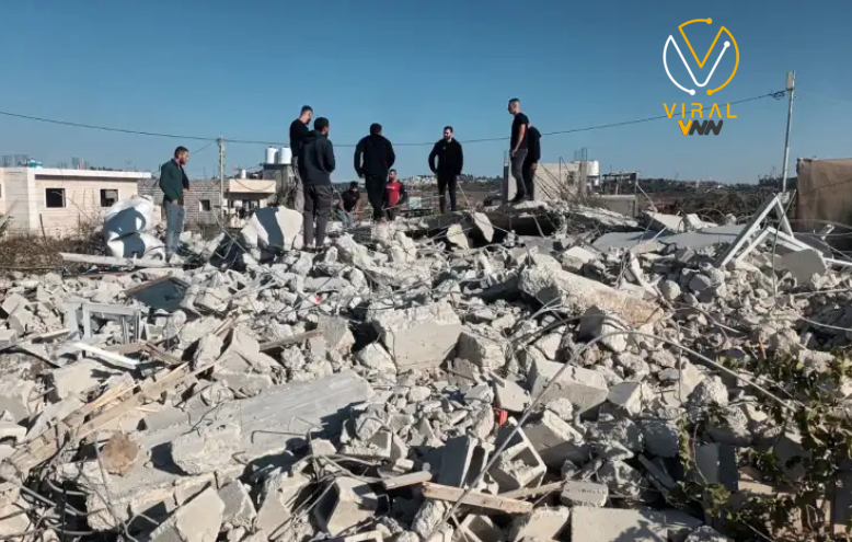 الاحتلال يدمر منزل وبركة مياه في بيت أُمر