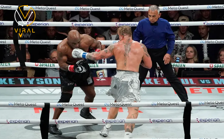 جيك بول يتفوق على مايك تايسون في مواجهة تاريخية