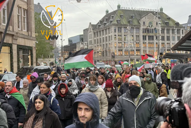 احتجاجات حاشدة في هولندا تطالب باعتقال نتنياهو وغالانت