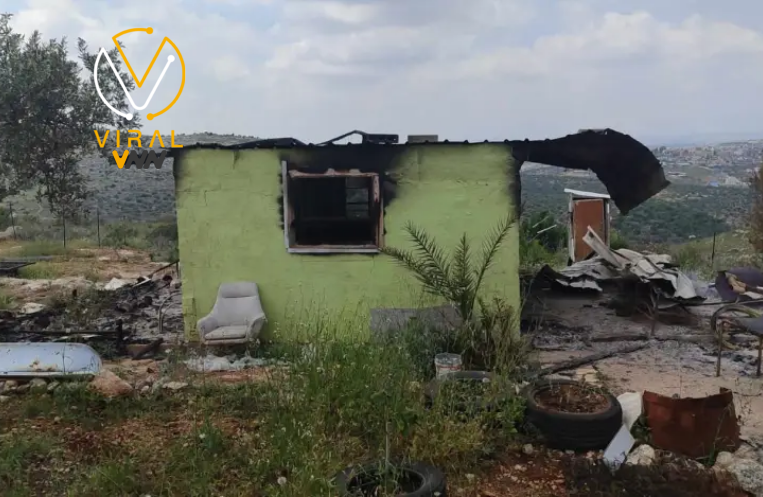 حرق غرفة زراعية في سلفيت على يد مستوطنين