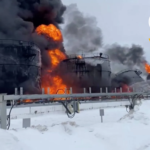 مسيرات أوكرانية تتسبب في حريق ضخم بمستودع نفط روسي