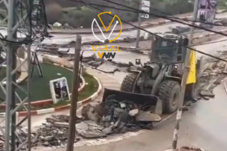 جرافات الاحتلال تدمر مدخل السيلة الحارثية واليامون غرب جنين