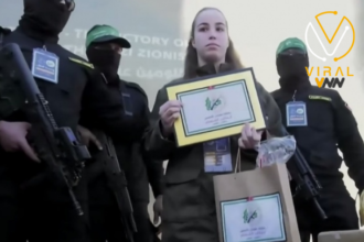 القسام تسلم الجندية آغام بيرغر إلى الصليب الأحمر